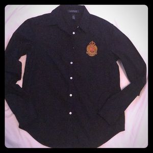 Ralph Lauren Black Button-Down Shirt